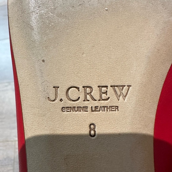 Jcrew red ballet flats genuine leather size 8 - Picture 7 of 9